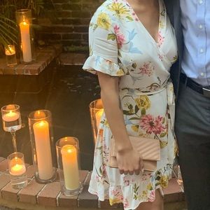 Petite Loft Floral Wrap Dress